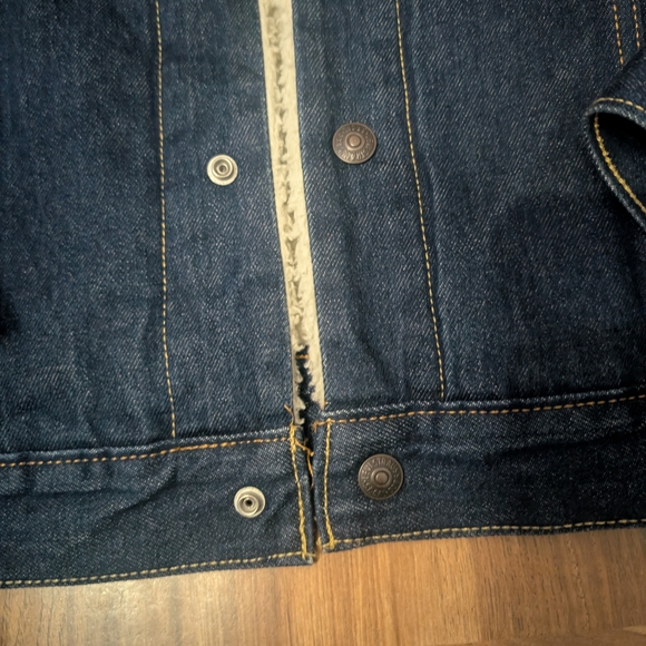 Men's Denim Levi Strauss Trucker Sherpa Jacket - Picture 8 of 16